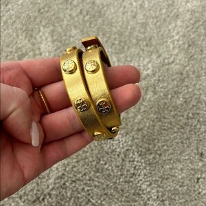 Gold Tory Burch Wrap Bracelets